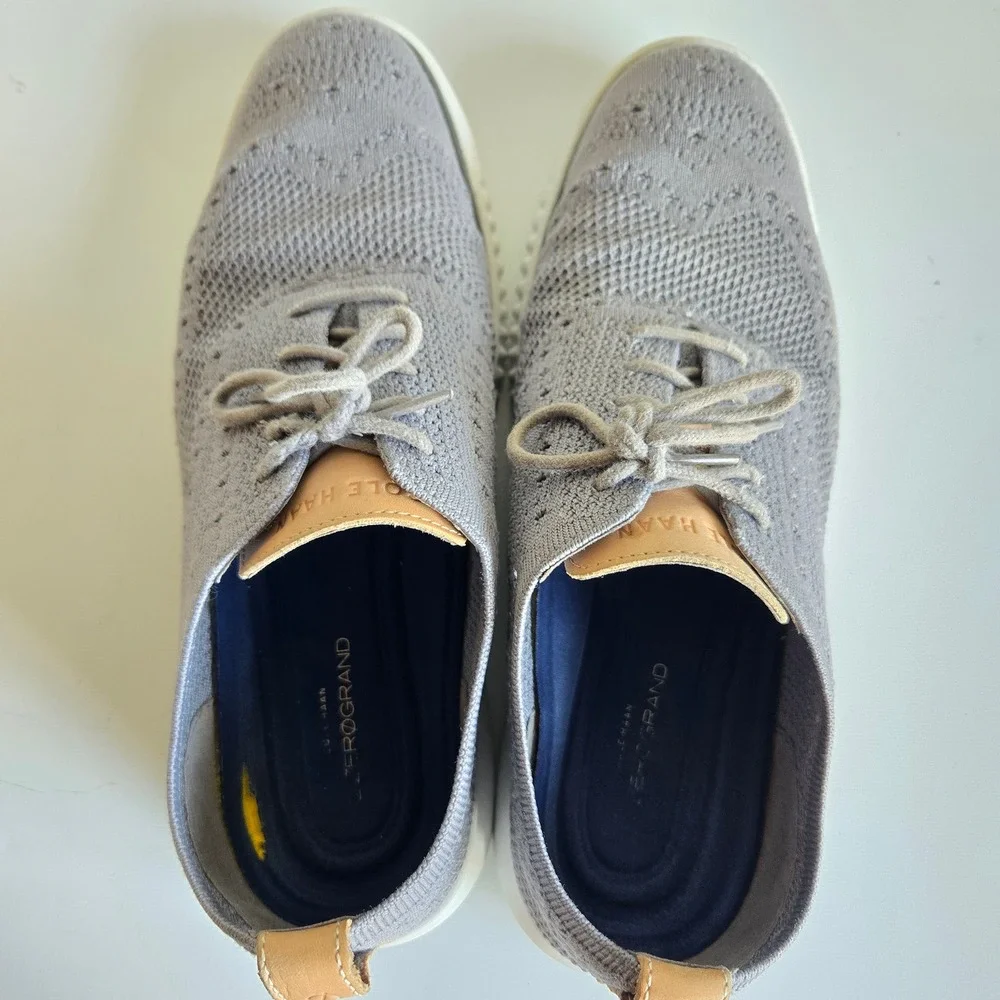 Cole Haan 2.Zerogrand Stitchlite Wingtip Oxford Grey Knit‎ Mens 9M C27947
